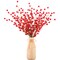 Christmas Red Berry Twig Stem, 12 Pack Artificial Burgundy Berry Picks for Christmas Tree Decorations, Valentines, Crafts, Wedding, Holiday Home Decor